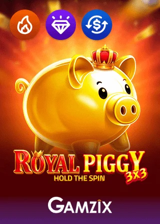 3x3 Royal Piggy Hold the Spin slot by Gamzix at 777 Casinos