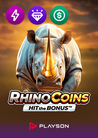 Rhino Coins Hit the Bonus slot by Playson at 777 Casinos
